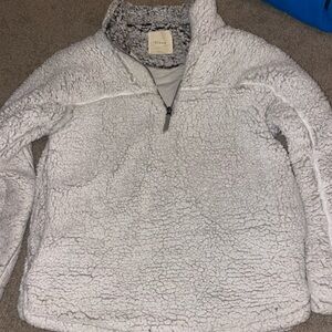 Elodie White Sherpa 1/2 Zip